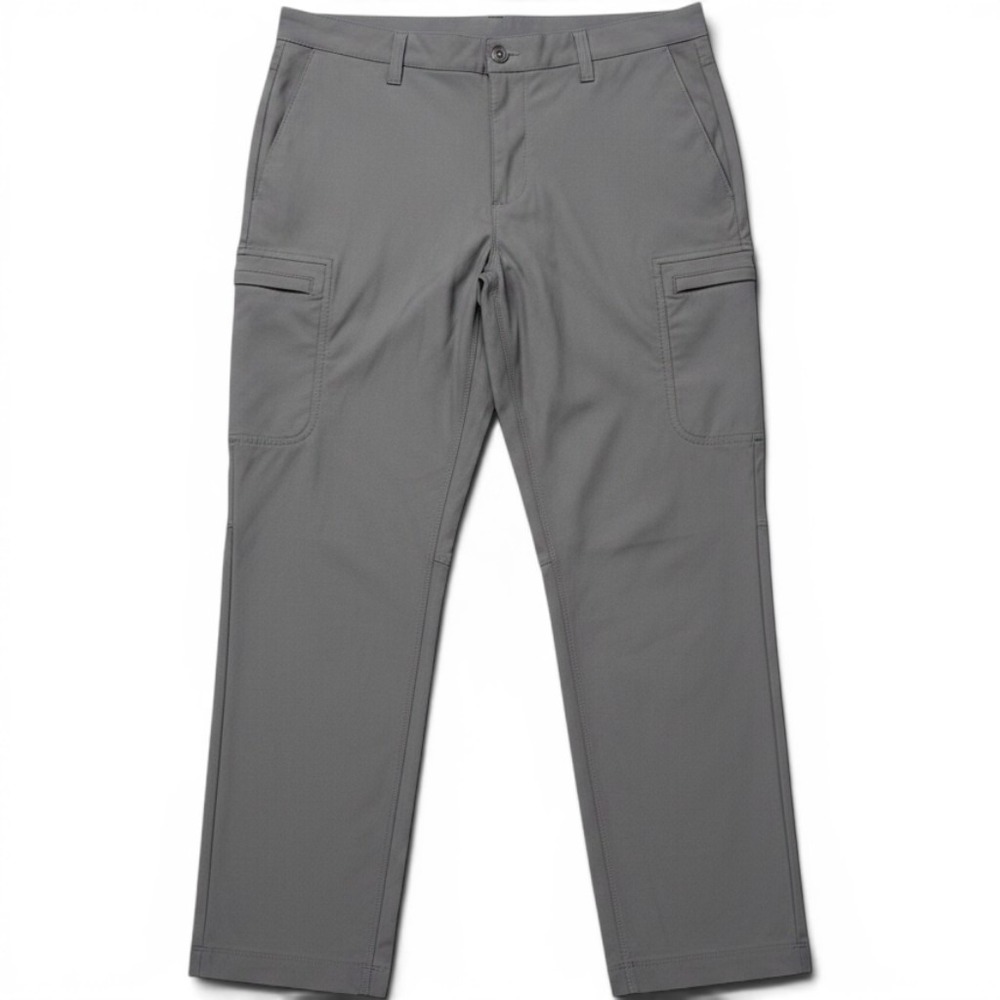 Fabletics Mens Gray Cargo Pants Straight Leg Technical Hiking Size 35x30